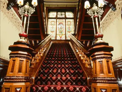 The grand staircase of Terrace Hill